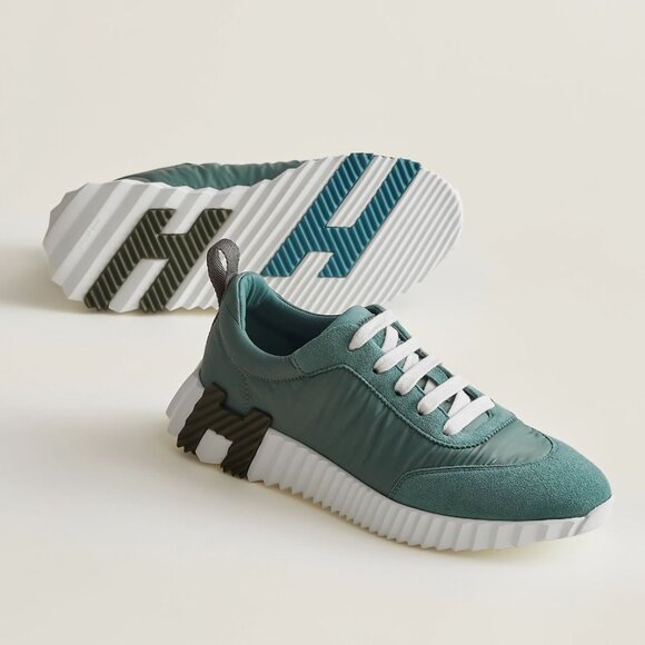 Hermes Bouncing Sneakers Neoprene and Suede Size 38 blue